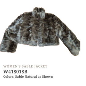 Women's Sable Section Fur Jacket
