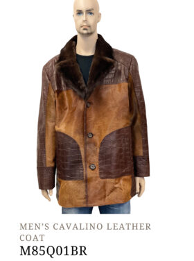Men's Cavalino Leather Coat