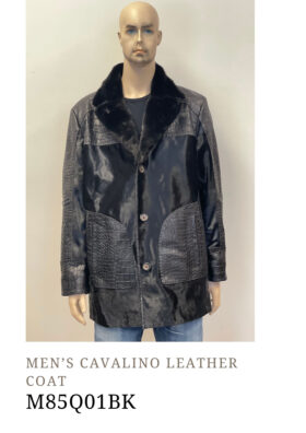 Men's Cavalino Leather Coat