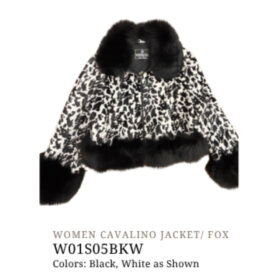 Women's Leather Jacket With Fox Fur Accents